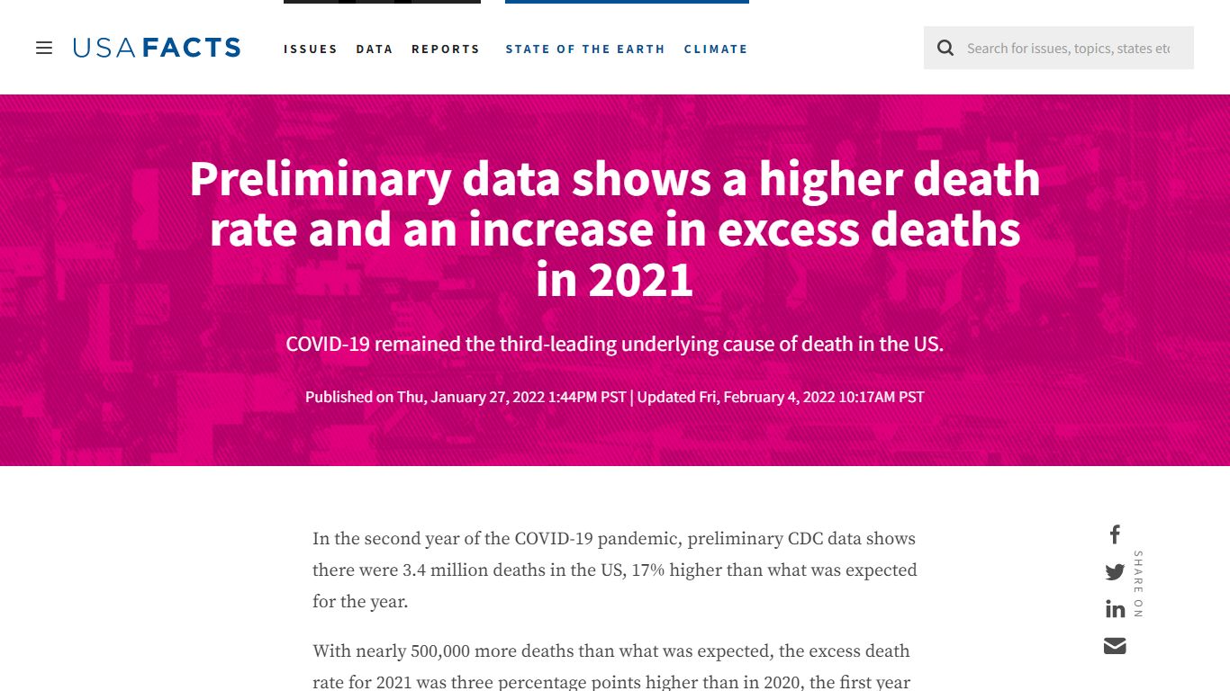 Preliminary data shows a higher death rate and an increase ... - USAFacts
